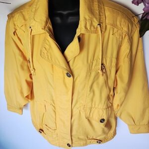 XS LIFESTYLES BY MULBERRY STREET VINTAGE MUSTARD BOMBER JACKET COLD WEATHER COAT